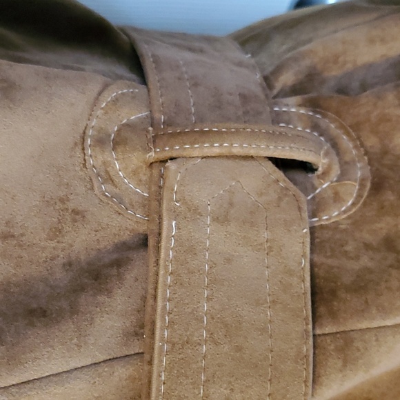 Foxy Brown vintage ultra suede padded lining faux fur collar coat - Picture 6 of 13